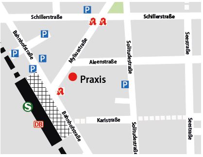 Anfahrt zur Praxis